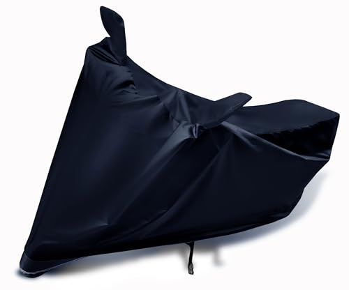 Image of Auto Hub 100% Waterproof Bike Body Cover Compatible with Royal Enfield Hunter 350 with Carry Bag, Waterproof Coated, Dustproof, UV Protection, Custom Fit Bike Cover, Belt-Buckle (Zed Black)