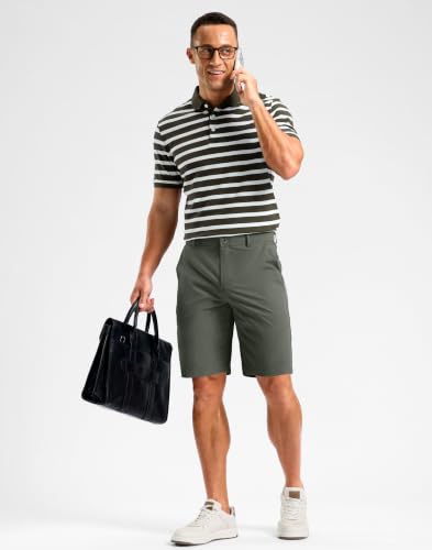 Image of Soothfeel Men's Casual Shorts 5 /7 /9 Inch Golf Dress Shorts for Men Flat Front Work Lightweight Quick Dry with 4 Pockets