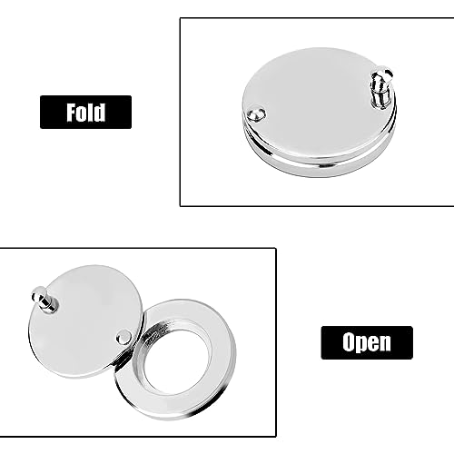 Türspion Abdeckung, Türlochabdeckung mit Selbstklebendem Installationswerkzeug Door Peephole Cover für Zuhause Hotel Schlafsaal Büro Gucklochschutz (Silber)
