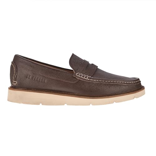 Image of Handmade Genuine Leather Loafers Shoes for Men | Lightweight Casual Slip on | Brown Moccasins Formal Penny Loafers