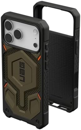 Urban Armor Gear UAG Monarch Pro Magnetic Compatible, Rugged Protective Case/Cover Compatible with iPhone 16 Pro Max (6.9-Inch) (Military Drop Tested) - Kevlar Element Green