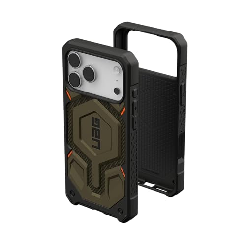 URBAN ARMOR GEAR UAG Designed for iPhone 17 Pro Max Case Monarch Pro - Compatible with MagSafe Military Grade Protective Cover, Kevlar Element Green
