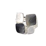  Ring Stretch Elastisch Elastikband Dehnbar Silber - Grau - Anthrazit