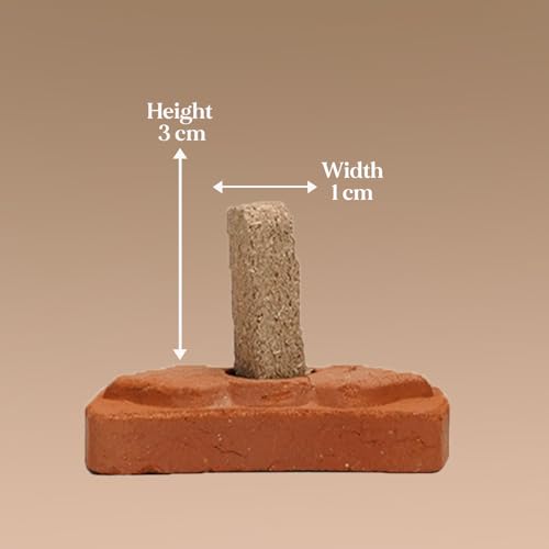 Image of ISHOM Smudge Incense Bricks Made with Patchouli Leaves & Oudh Oil, Long Lasting Aroma for Air Purification & Relaxation, Ideal for Meditation, Home Rituals & Aromatherapy (Pack of 15 with Holder)