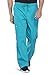 Men Scrubs Set Workwear Professionals WW695 V-Neck Top & WW190T Tapered Leg Fly Front Cargo Pant, Teal Blue- M Top/M Tall Pant