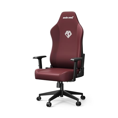 Anda Seat MANA Gaming Chair for Adults - Ergonomic Maroon Leather Game Chairs with Adjustable Armrest Comfortable Office Chair with Lumbar Support Heavy Duty Wide Computer Seat for Home & Work