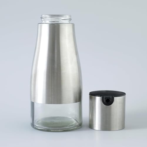 Image of Kuber Industries Oil Dispenser | Oil Containers for Kitchen | Cooking Oil Dispenser | Air-Tight Oil Dispenser with Cap | Oil Pourer Dispenser | SD-230701 | 350 ML | Black