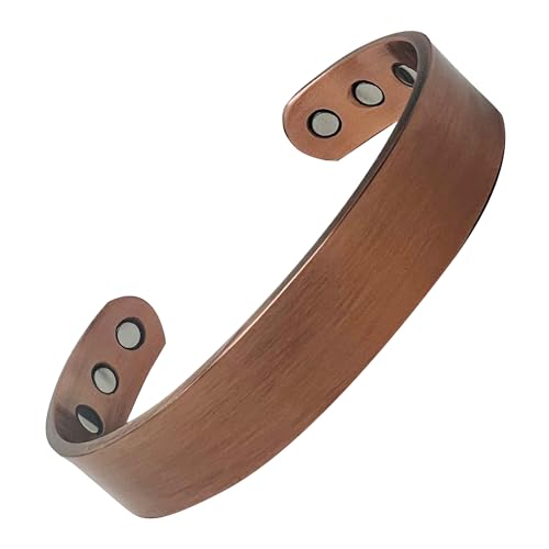 Bracelet magnétique en cuivre pur poli Mnb avec aimants puissants pour homme et femme