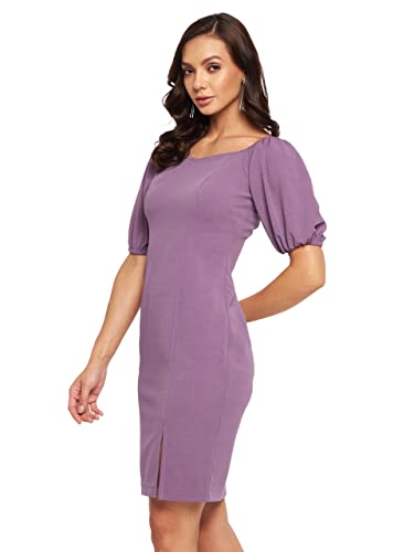 Image of Miss Olive Women's Polyester Bodycon Knee-Length Dress