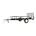 DK2 6 ft. x 10 ft. Single Axle Black UV Powder Coated Open Rail Trailer
