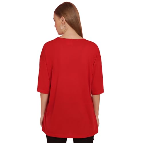 Image of Mack Jonney Printed Round Neck Cotton Regular Fit Oversize Half Sleeves Tshirt for Women(Pack of 3)-MACK631145