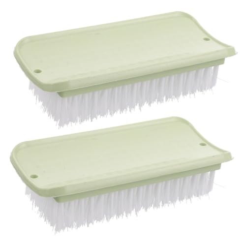 EXAOMBLE 2pcs Shoes Scrubbing Household Portable Laundry Brush Reusable Cleaning Brush Bristle Shower Scrubber Home Kitchen Multi-functional