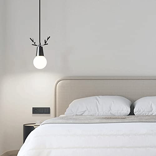 Luces colgantes de cabecera para habitación de niños con diseño creativo de venado y base E27 7