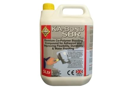 KA Bond 5 Litre 5L SBR Premium Bonding Compound Agent PVA Long Term Durability Water & Weather Resistant Adhesive Mortar admixture