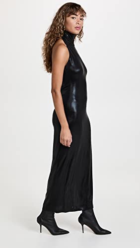 Image of Norma Kamali Women's Halter Turtle Side Slit Gown