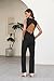 2 Piece Blazer Set for Women Dressy Fashion Backless Vest Tops and Pant Suit Business Formal Office Work Outfits Black M