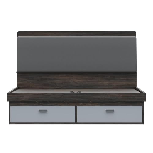 Image of Wakefit Bed | 3 Yr Warranty | Bed Queen Size, Hydraulic Storage, Foam-Cushioned Upholstery Headboard with Charging Slot, Headboard Storage & Drawer, Density: 680-750 kg /m (Atlas 78x60-WM)