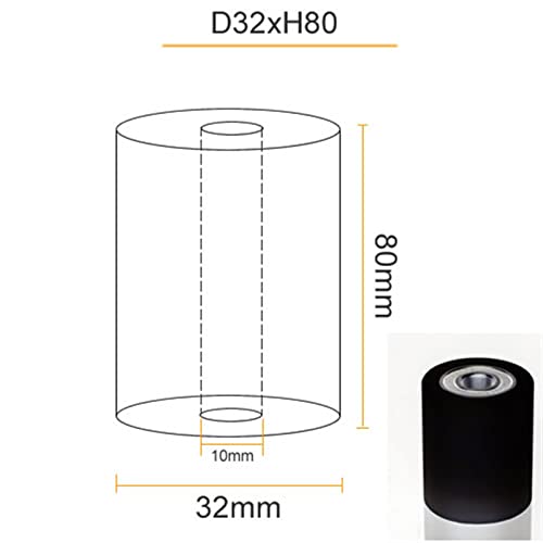 Roulement noir diamètre de roue 32mm trou 10mm pour galet de guidage de poulie - 2
