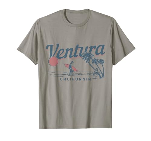Ventura California Surf Beach Vintage Souvenir Surfer T-Shirt
