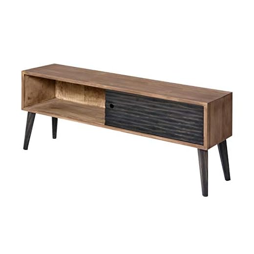 Trobal-Mueble DE TV Hada Puerta CORREDERA Color Negro