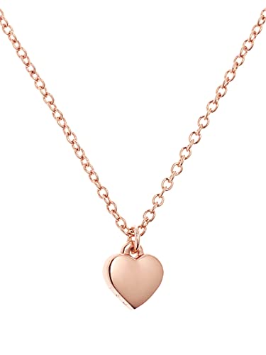Ted Baker Hara Tiny Heart Pendant Necklace (Rose Gold Tone)