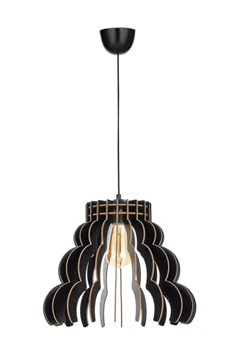 Lámpara de techo moderna casquillo E27 cuerpo negro ajustable 3