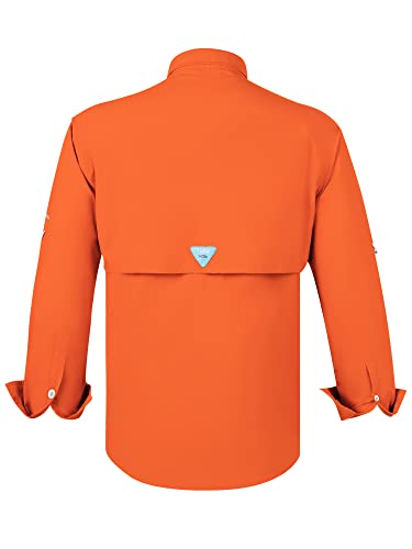 Tuna Men's Fishing Outdoor Button Down UPF 50+ Sun Protection Waterproof Hiking Long Sleeve Shirts2