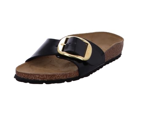 Image of BIRKENSTOCK Madrid Big Buckle, Patent Black Gold, 6 UK