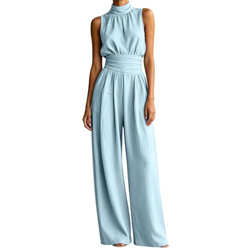 Mono elegante de pierna ancha para invitada de boda ideal en tus eventos de verano