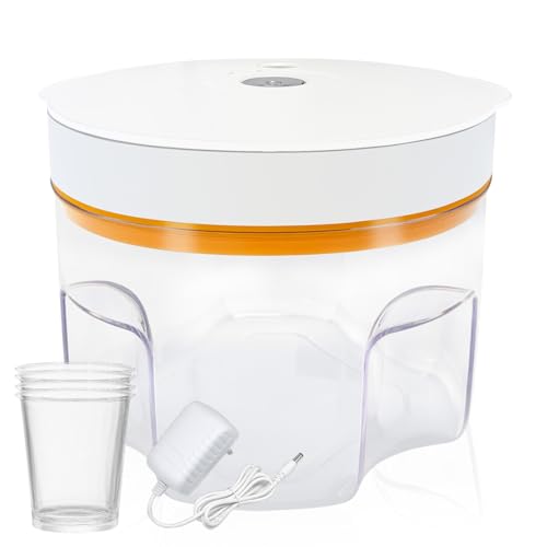 2026 Upgraded Resin Bubble Remover Machine with Timer, 3&ndash;9 Mins Fast 99% Bubble Removal, 95kPa Resin Vacuum Chamber, 2L Epoxy Resin Bubble Remover for Resin Molds, Art & Crafts (Orange)