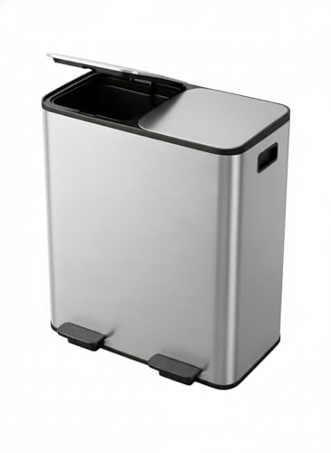 Caneca de basura de acero inoxidable 60L con pedal