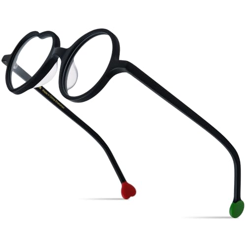 Image of HEPIDEM Multicolor Acetate Glasses Frame Men Women Round Eyeglasses Optical Spectacles 9377