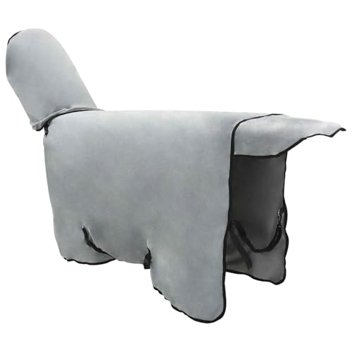 Manta para caballo de exterior y paddock transpirable gris claro y rosa 95 cm 3