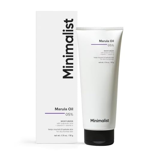 Minimalist Face Moisturizer for Dry Skin | Marula Oil 5% With Hyaluronic Acid For Deep Nourishment & Hydration | Face Hydrating Moisturizer | For Women & Men | 1.7 Oz / 50 gm