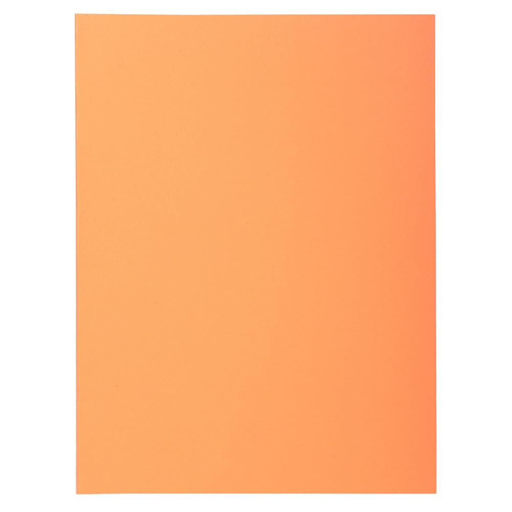 Exacompta - Ref 332007E - Box of 5 Packs of 50 Rigid folders with 2 Flaps Super 210 g/m² - Pastel Colours - PEFC Certified folders - Size 24 x 32 cm for A4 Format - Orange