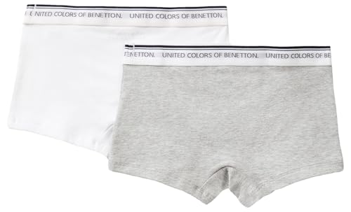 United Colors Of Benetton Set 2 Boxer 3OP80X230 Corti, Grigio, 120 Bambino - 2