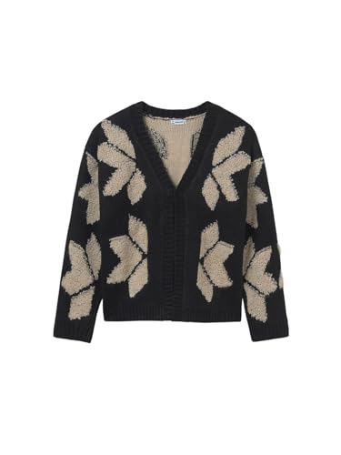 Mayoral Jacquard Print Cardigan for Girls Black