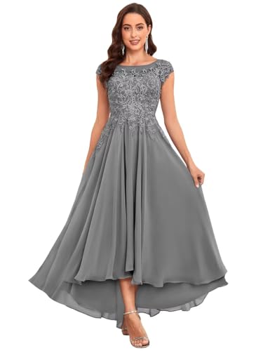 HANVAIOS-Grey-Classy-Mother-of-The-Bride-Dresses-Tea-Length-A-line-Chiffon-Lace-Applique-Wedding-Guest-Dress-with-Pockets-Size-16