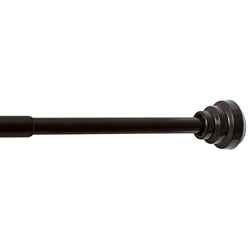 Maytex Smart Rods Fensterstange mit Zugkraft, 71,1-121,9 cm, bronzefarben mit Öl Cover