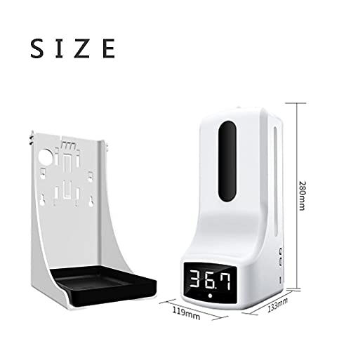 Automatische Infrarood Thermometer Zeepdispenser,Wandgemonteerde Handzeepdispenser met Thermometer,Automatische… - Image 8