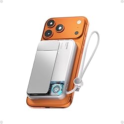 sharge for MagSafe Power Bank Qi2.2 25W 10000mAh Magnetic Portable Charger | ICEMAG 3 35W USB-C Fast Charging with Active Cooling& Built-in Cable, Transparent Design, Wireless Battery Pack