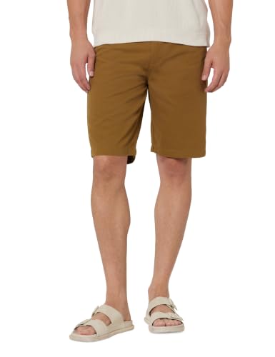 Image of The Indian Garage Co Men Slim Fit Solid Mid-Rise Chino Shorts