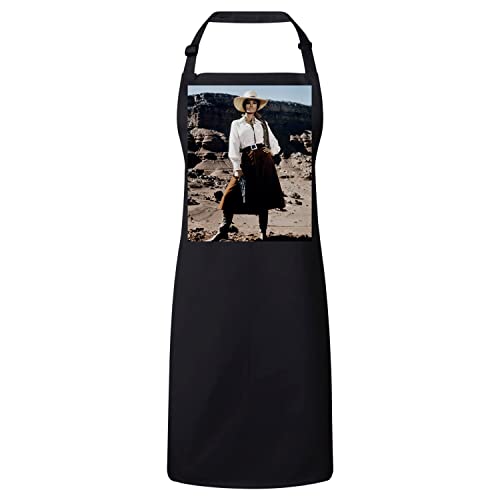 Tablier cuisine premium noir femme cowboy western original vintage photo de film