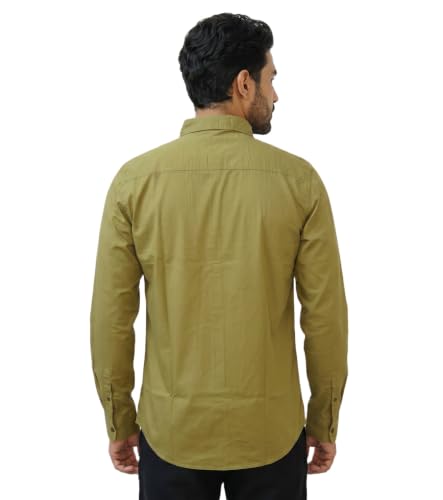 Image of Amazon Brand - INKAST Men Solid Cotton Shirt | Casual Wear | Basic Essential Plain Everyday & Office Wear | Full Sleeve | Regular Fit
