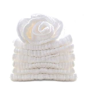 BWINKA 10er-Pack Bio Baby Waschlappen