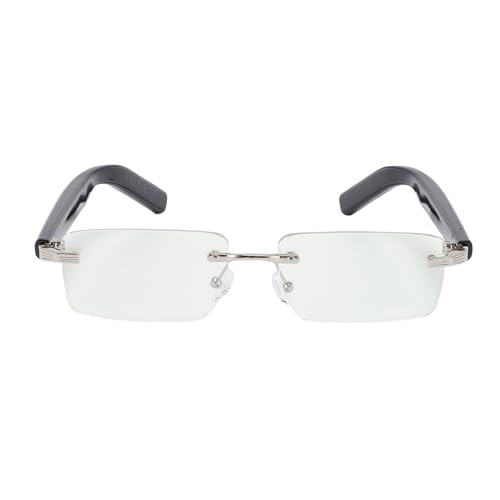 Elprico AI翻訳メガネ、Bluetooth 5.3リアルタイム144言語アンチブルーライトとIP54雨プルーフリムレススマートグラス