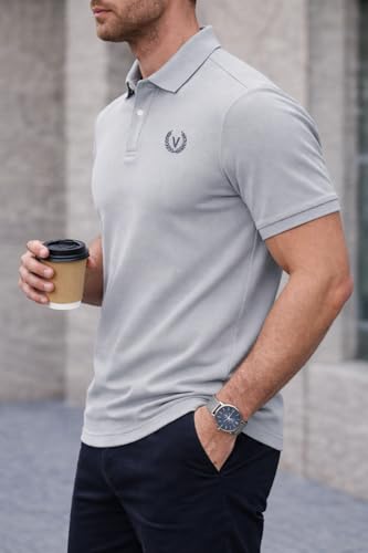Image of Mack Jonney Men's Cotton Polo T-Shirt|Solid Regular Fit|Half Sleeve Collar T-Shirt for Casual Wear-MJ-32