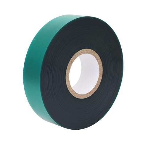 Garden Stretch Tie Tape 1" Wide 150 Feet Non-Sticky Reusable Stretchy Garden Plant Ties Thick Sturdy Stretchable Plant Tape Green Vinyl Stake Ribbon for Tomatoes, Grapes, Flowers and Trees
