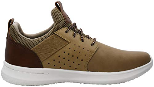 Skechers Men's Delson- Axton Slip On Trainers, Light Brown, 8.5