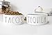 Tacos and Tequila Funny Farmhouse Cereamic Pet Food Bowls (Large)